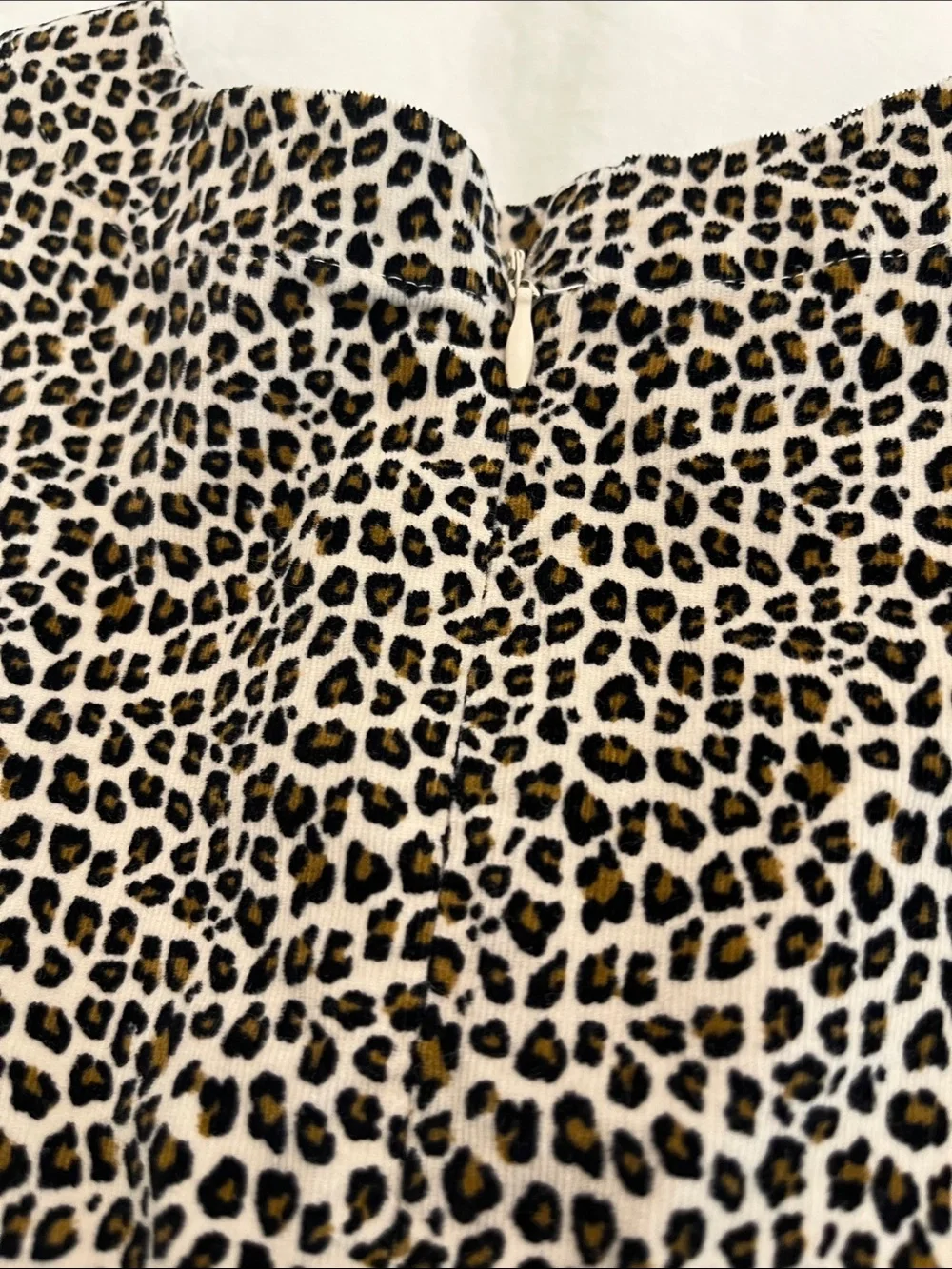 GAP Black and Cream Leopard Print Short Sleeve Dress
